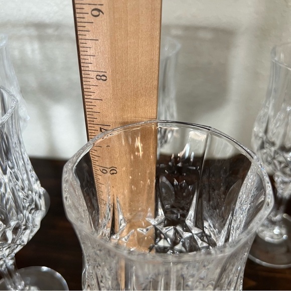 Cristal D'Arques Durand Longchamp Clear Glasses Blown Glass Heavy Water Wine 5 - Picture 9 of 10